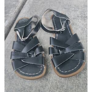 Salt Water Original Navy Blue Leather Sandal Youth Size 3